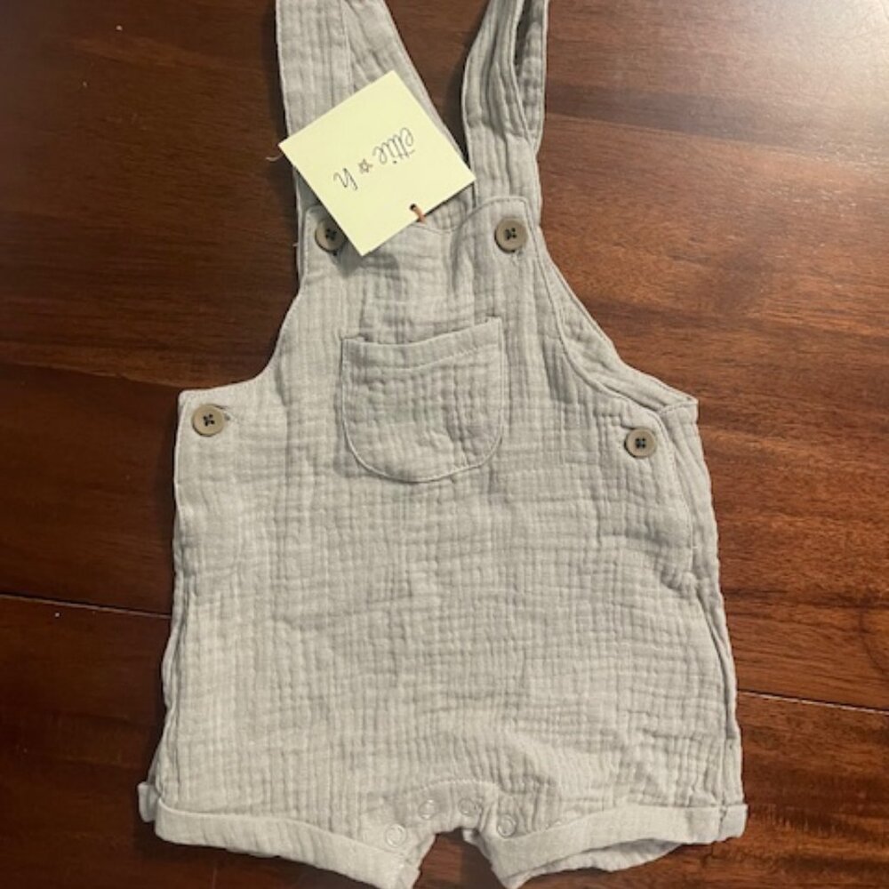 Ettie & H Grey Romper | Size 3-6M